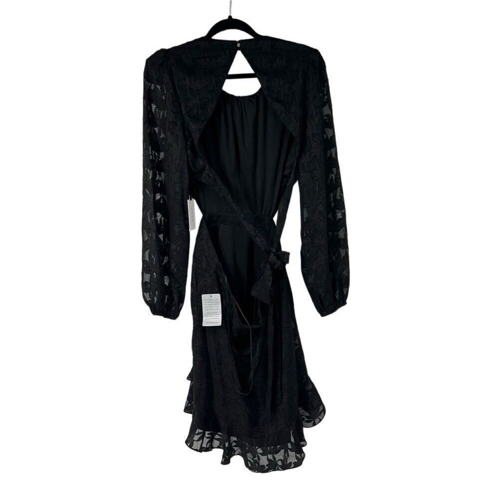 ASTR The Label Black Floral Cutout Long Sleeve Dress Sz XL NWT‎ Sexy Women’s - Picture 3 of 9